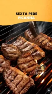 Picanha preparada na brasa