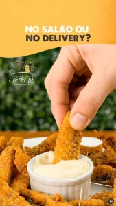 Porção crocante disponível no salão e no delivery